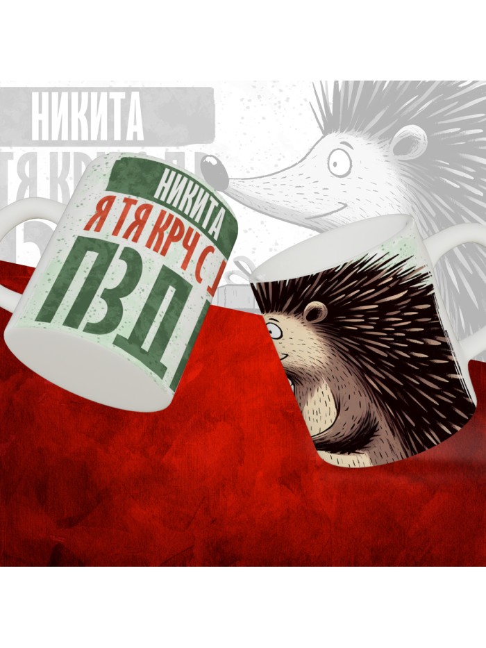 Кружка с принтом, Никита я тя крч с др пзр, с днем рождения, Никита 330 мл.  Щелкино